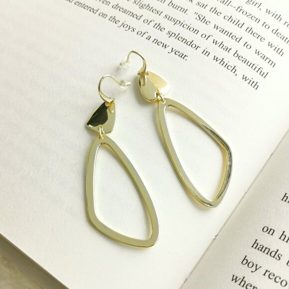 NEW KENDRA SCOTT Kira Gold Drop Earrings AUTHENTIC - Picture 2 of 3